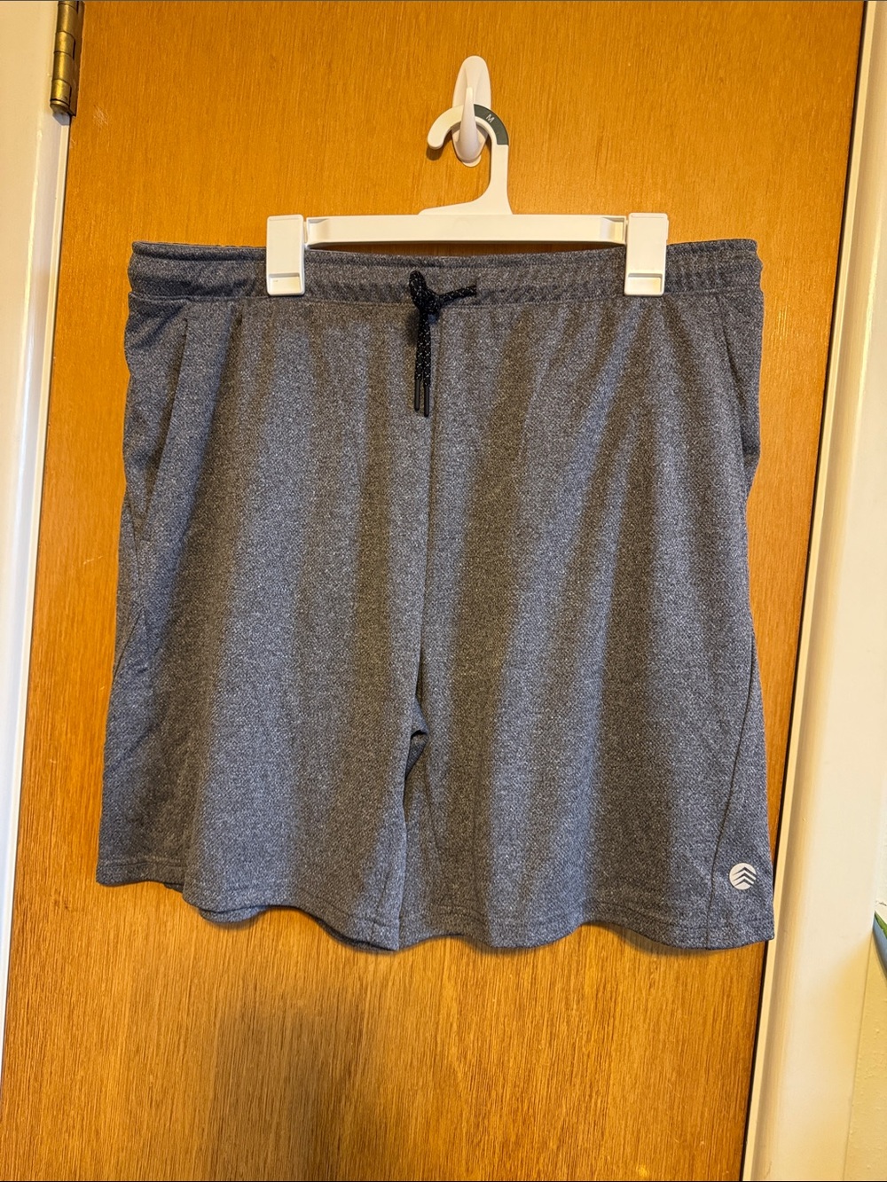 Men’s Gray Athletic Shorts with Drawcord Waist
